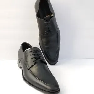 Men\'s BROLETTO  Oxford laced up dress shoes Size 10 Broletto Black Leather Apron Toe Derby Oxford Mens US 12 | eBay main image 3